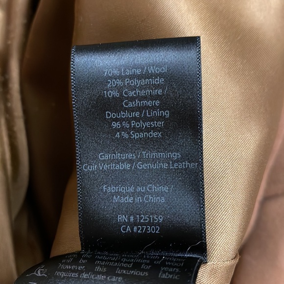 Wool and leather Mackage coat - Picture 7 of 7